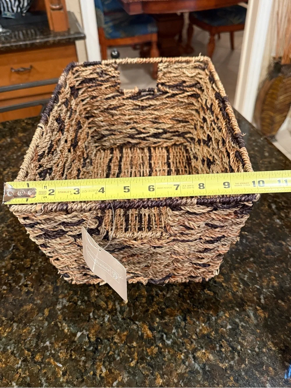Rectangular Storage Basket with Handles